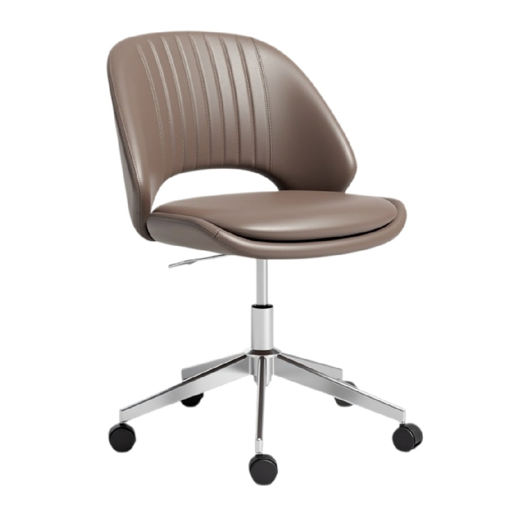 **Titulaire de chaise de bureau avec accoudoirs et roulettes - Design moderne en cuir synthétique**